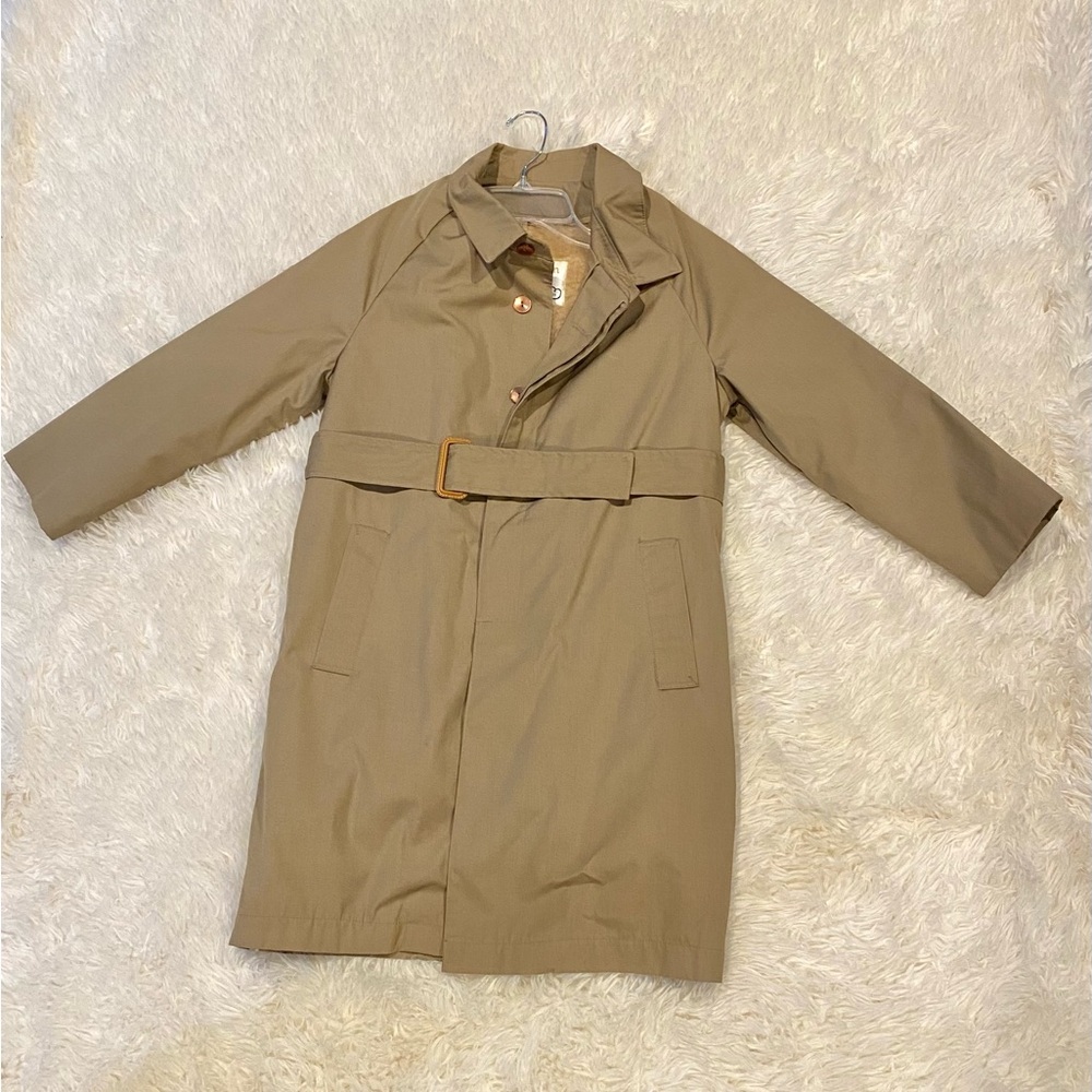 Vintage Womens London Fog Tan Maincoat With Removable Liner Trench Coat Size 12